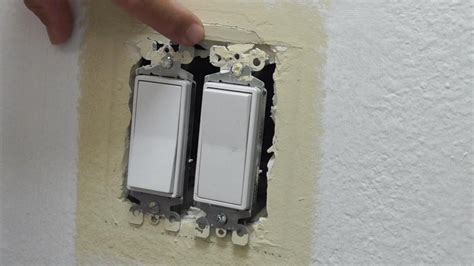 how to patch around an electrical box|drywall around electrical box outlet.